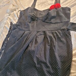 Torrid Black and White Polka Dot Midi Dress